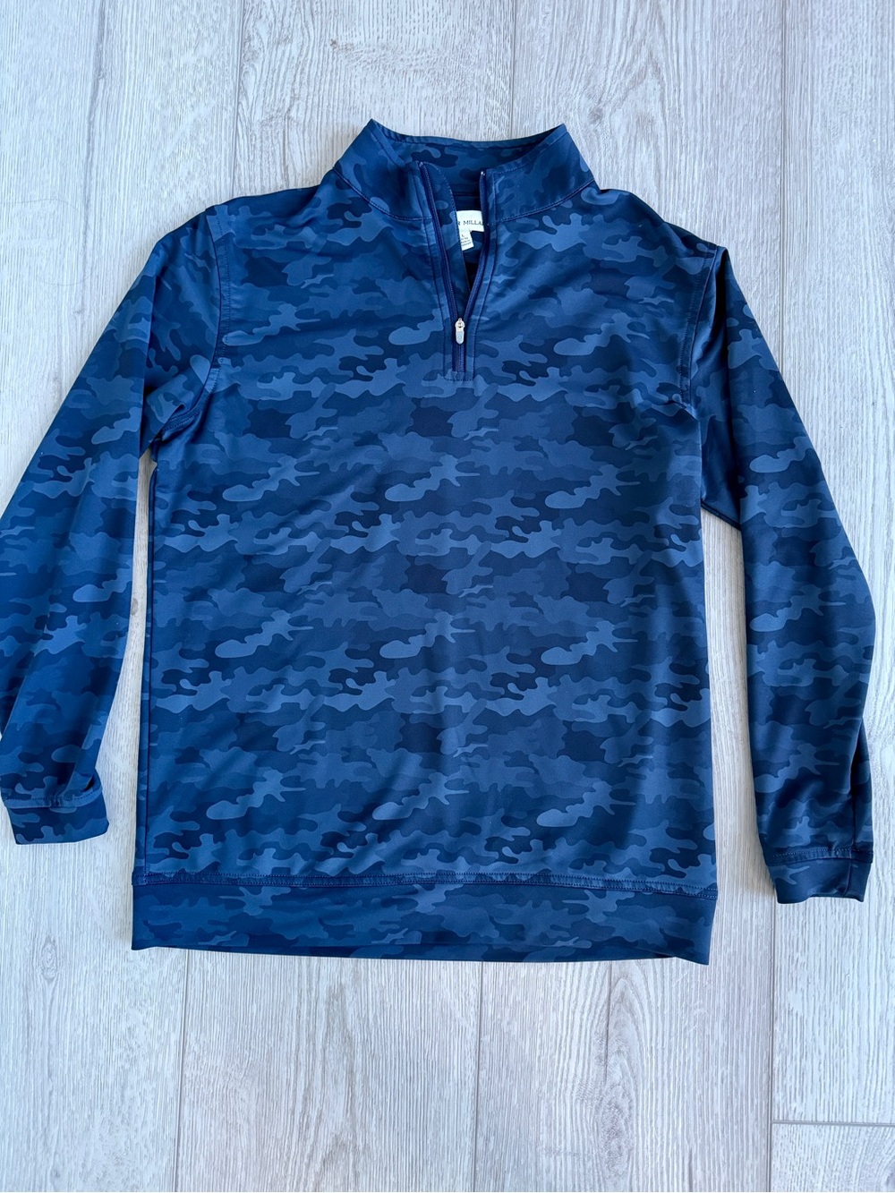 Peter Millar Navy Camo Quarter-Zip Pullover
